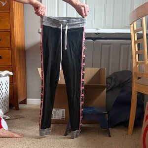 PINK Victoria's Secret Gray and Black Yoga Pants
